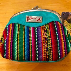 Handmade Peruvian multicolor purse - New